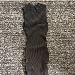 Sleeveless Ribbed Knit Dress